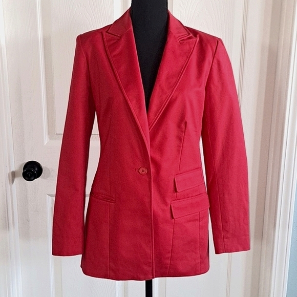 Kenneth Cole New York Tailored Hip Length Structured Suit Blazer Jacket - Picture 1 of 8